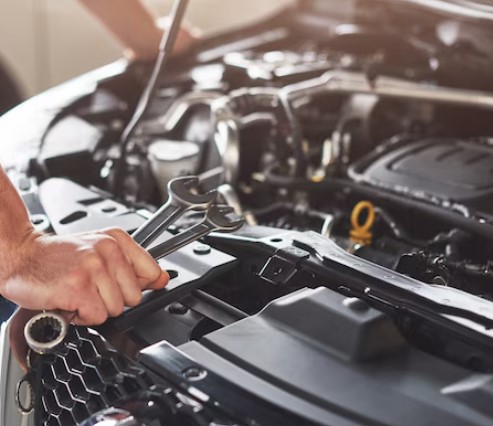 Professional Mechanic repairing a car